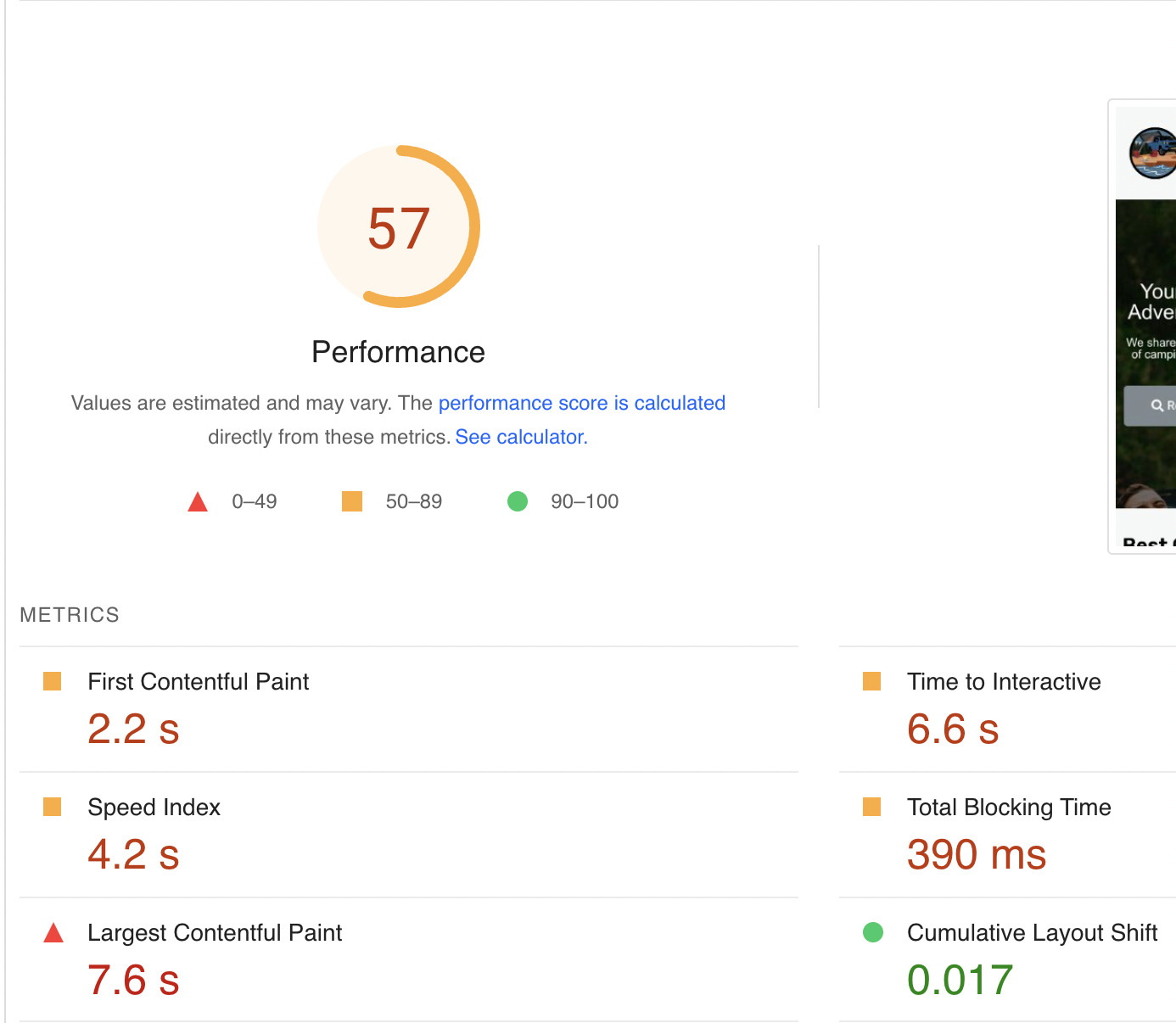 Outil Google PageSpeed ​​Insights