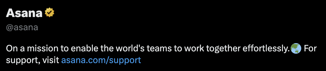 Asana の略歴が会社の使命を説明