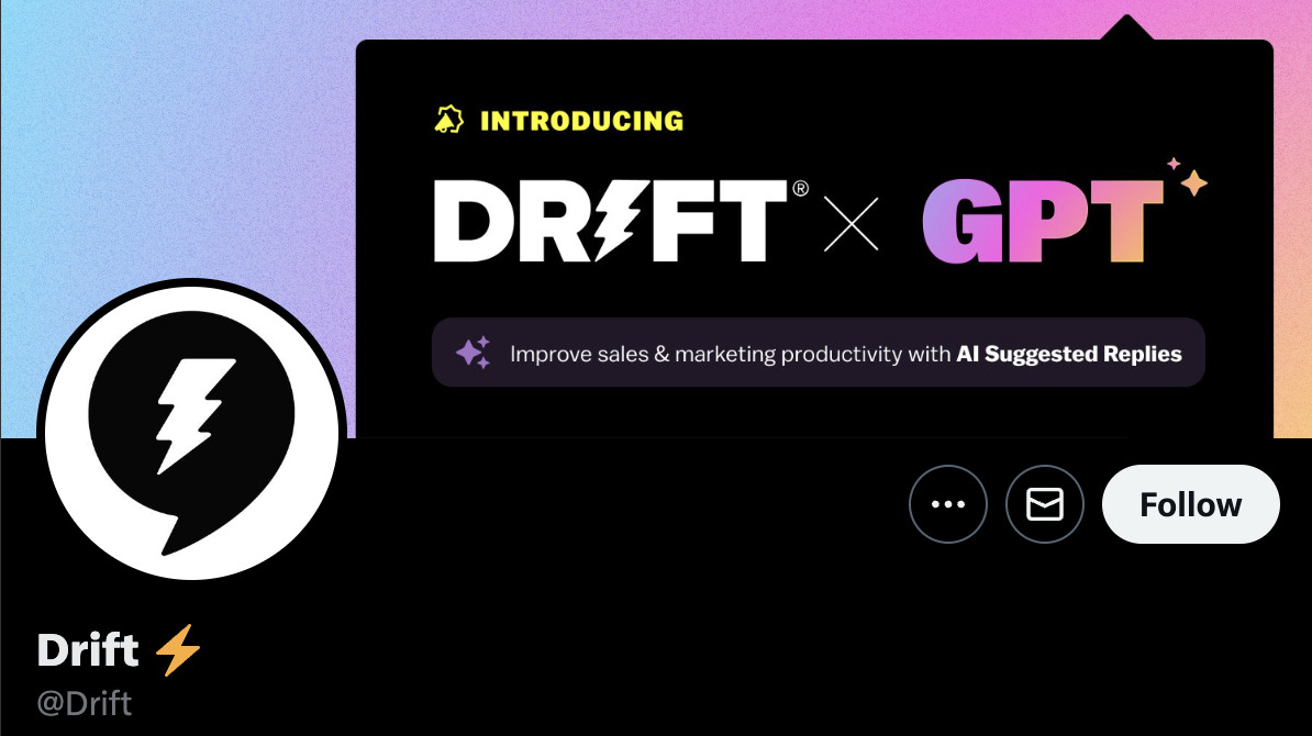 Banner di annuncio del prodotto da Drift