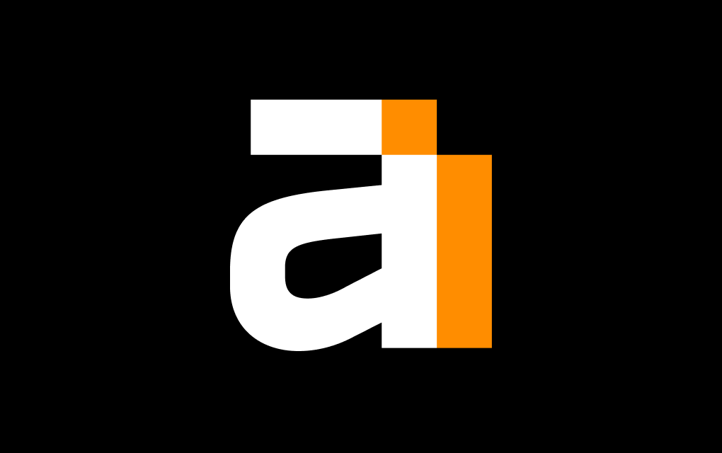 Logo Ahrefs compact sur fond sombre