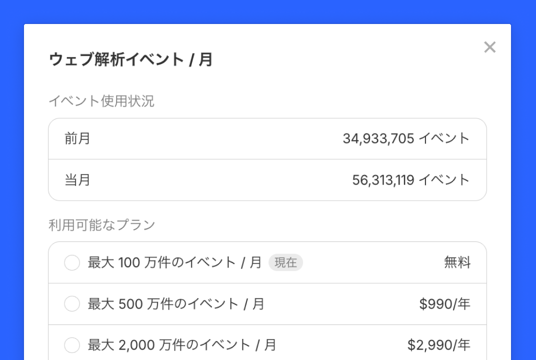 ウェブ解析アドオンで上限数を増やす