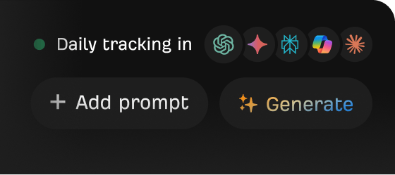 Add prompt and generate controls with daily tracking platforms
