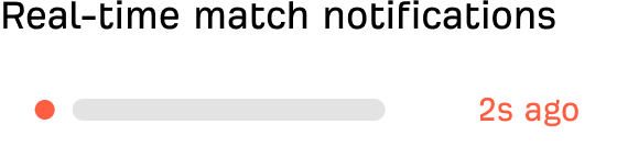 Real-time match notifications