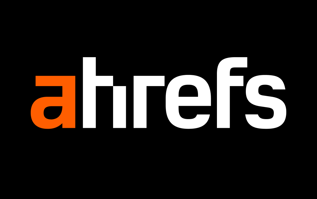 Ahrefs-Logo auf dunklem Hintergrund