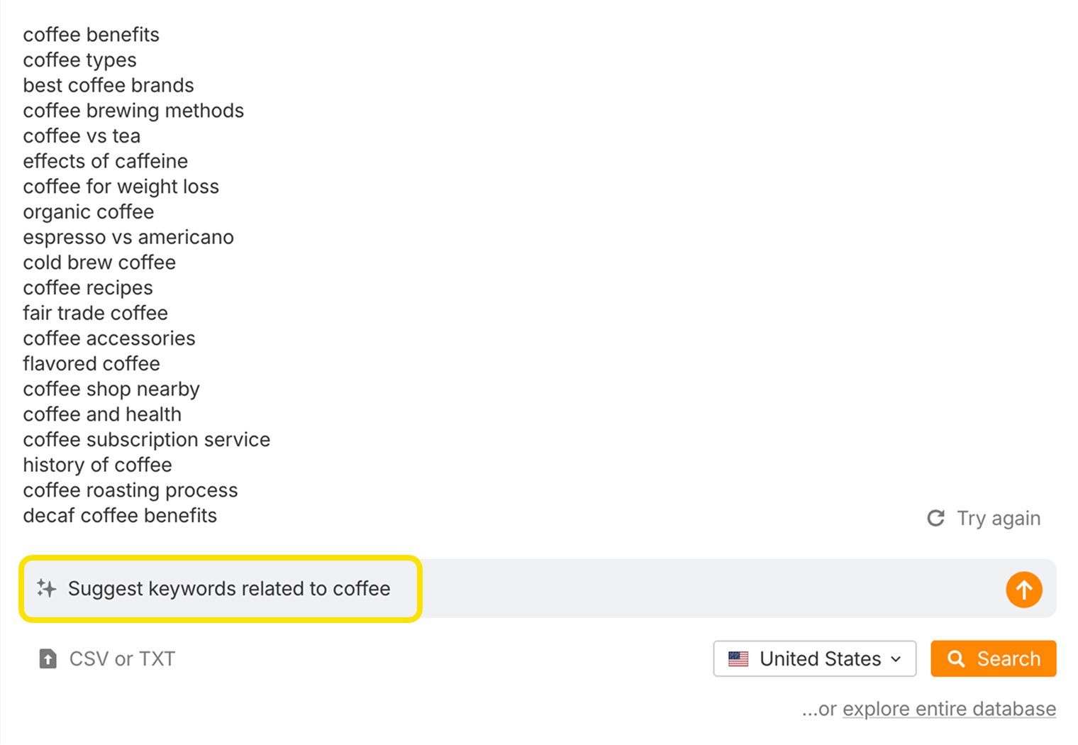 Ahrefs Keywords Explorer 显示 20 个额外的 AI 生成种子关键词