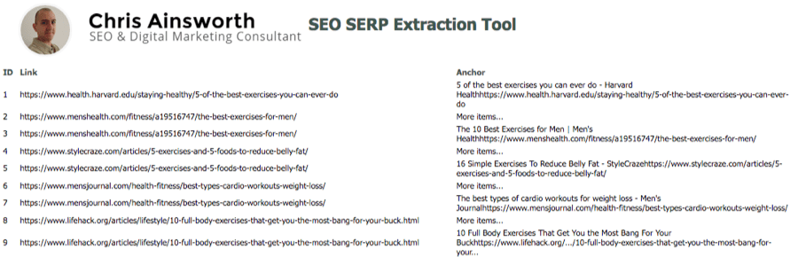 serp extraction