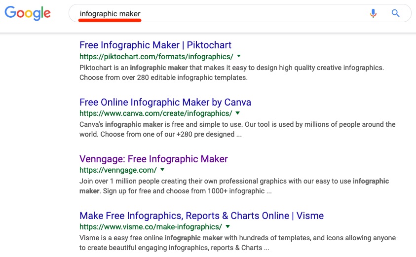 google search infographic maker