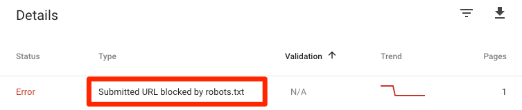 submitted url blocked by robots