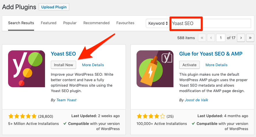 yoast seo search