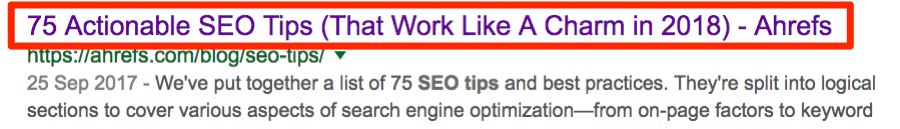 seo tips title tag serps