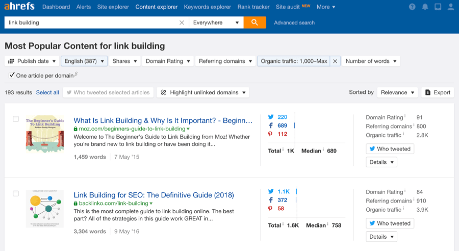 ahrefs ce linkbuilding