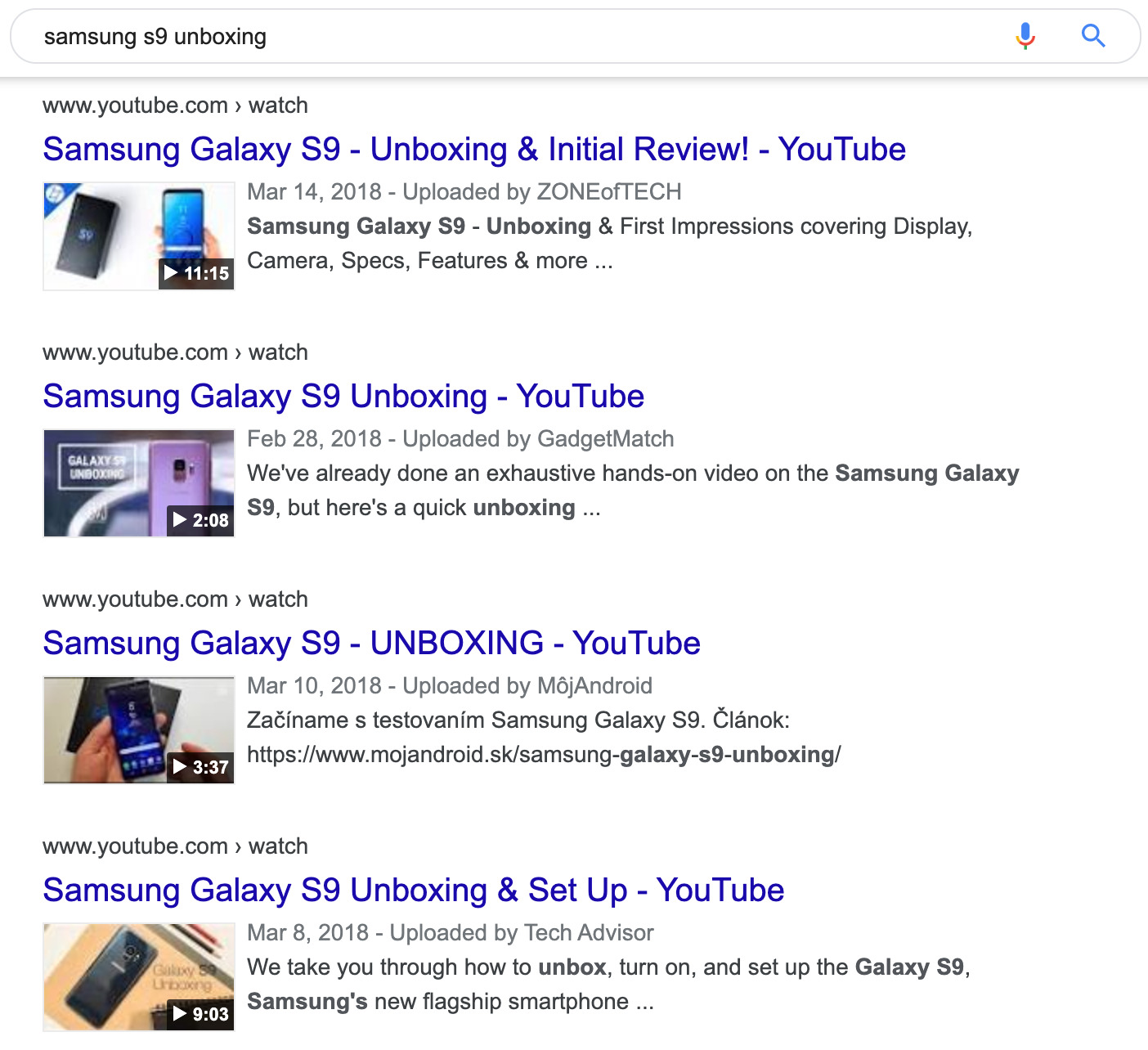 5 video serp