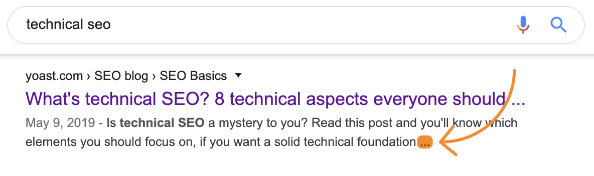 2 truncated meta description