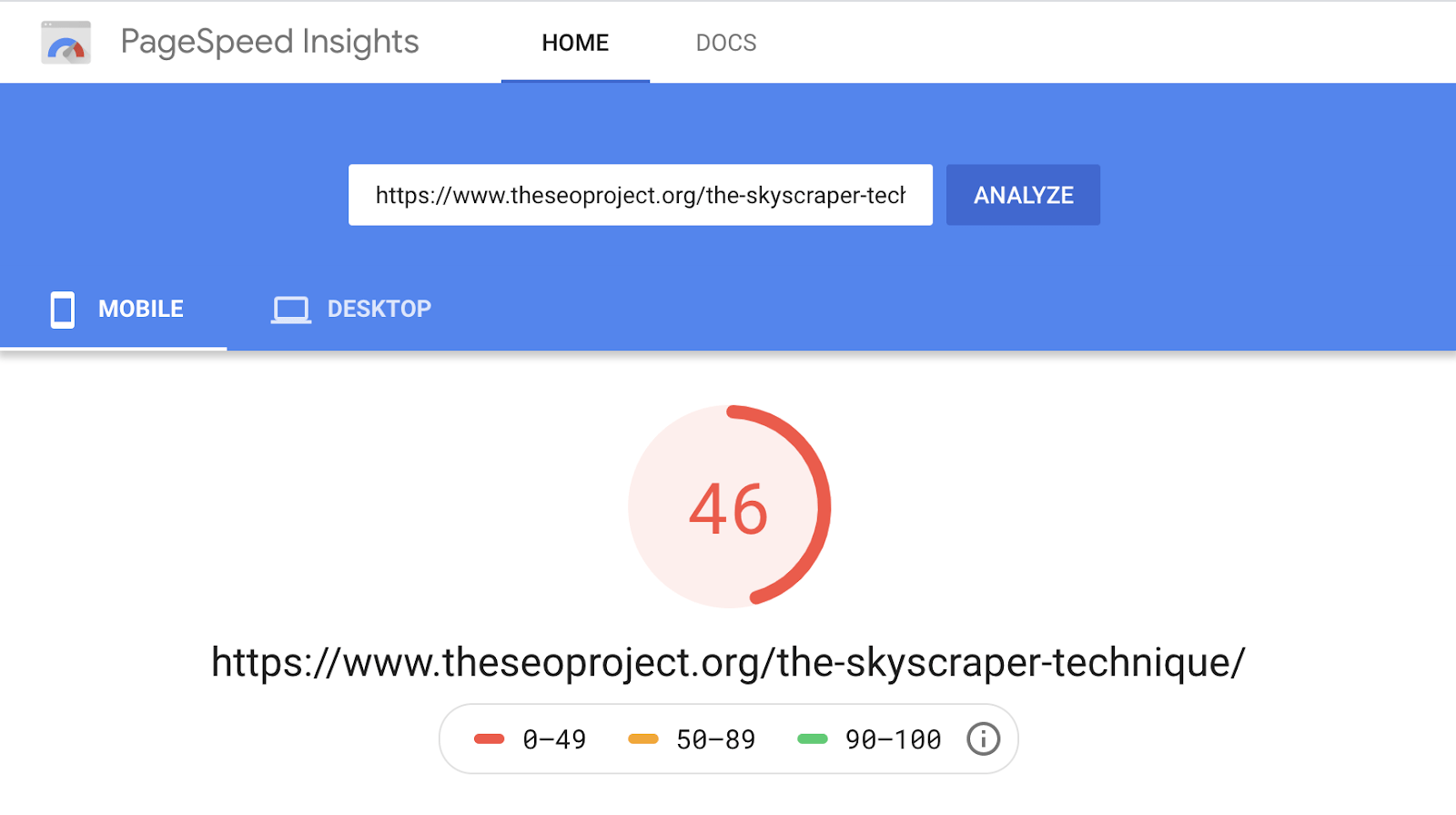 1 pagespeed insights slow 1