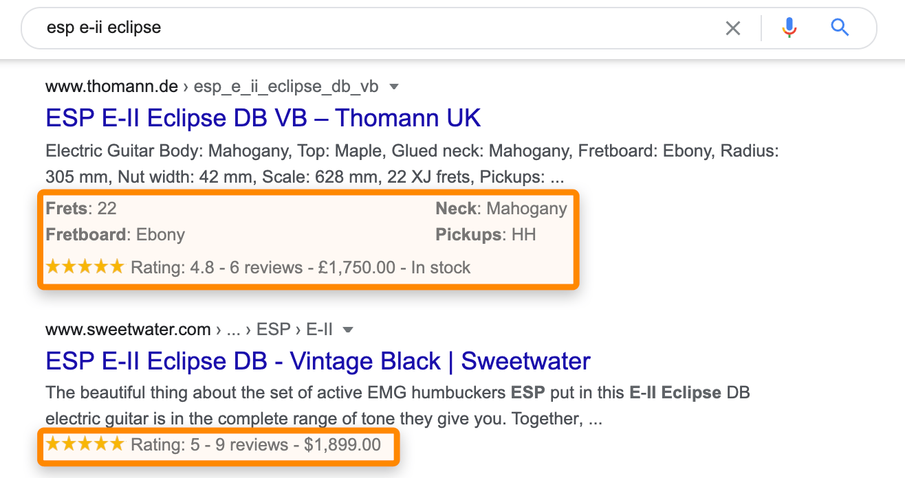 1 rich snippets