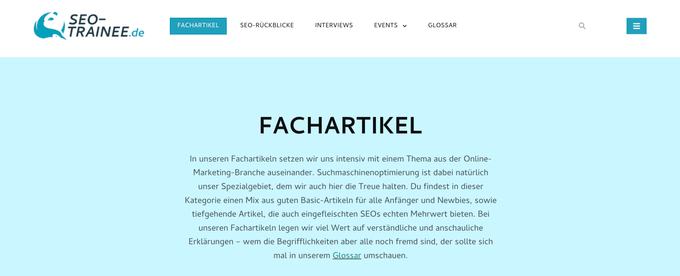 Screenshot einer Beispielseite mit externen Autoren