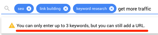 more than three kw keywords planner