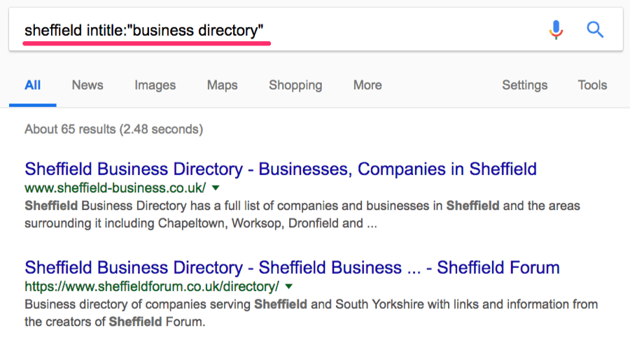 sheffield business directory operator
