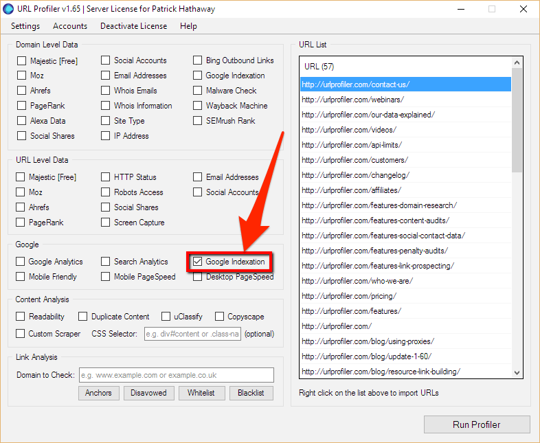 url profiler