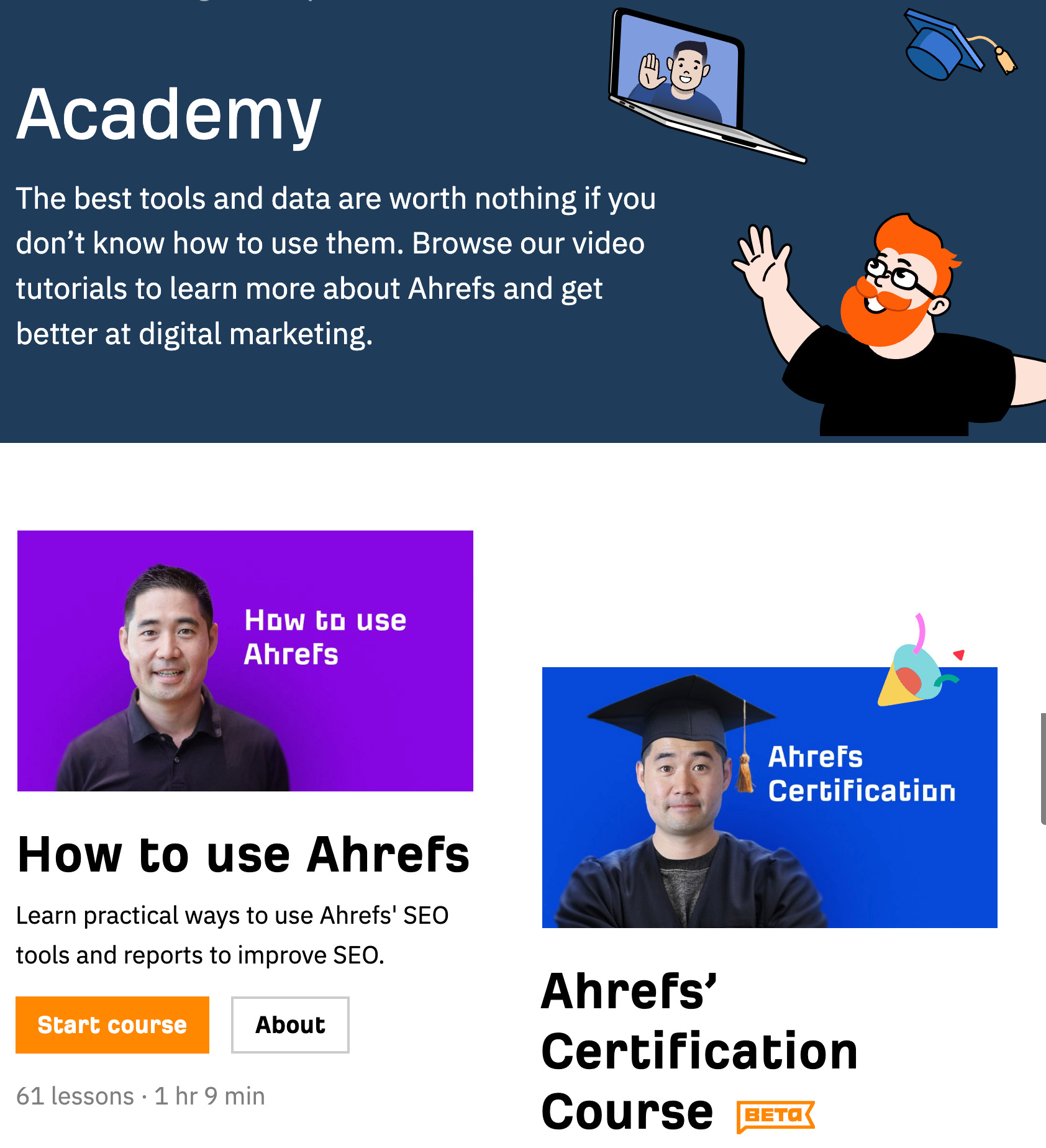 La Academia de Ahrefs.