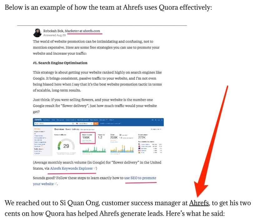 linking page quora 1