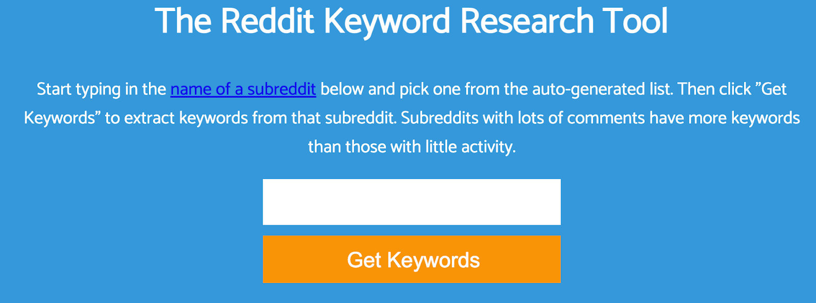 Keyworddit: herramienta de investigación en Reddit