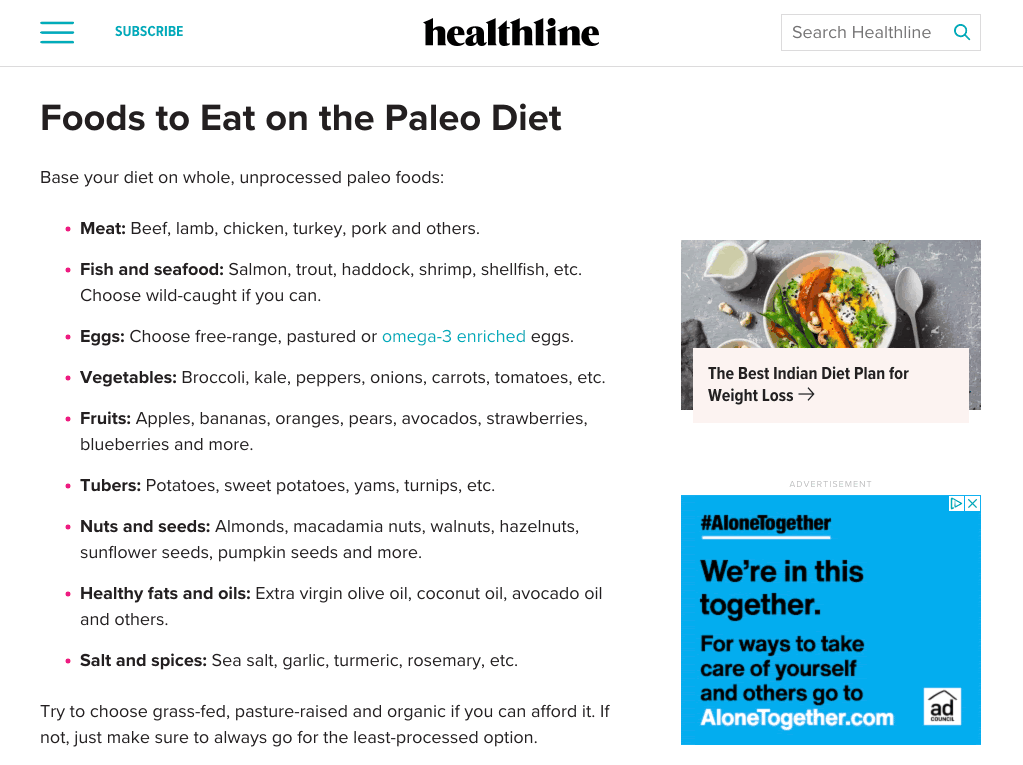 foods to eat paleo