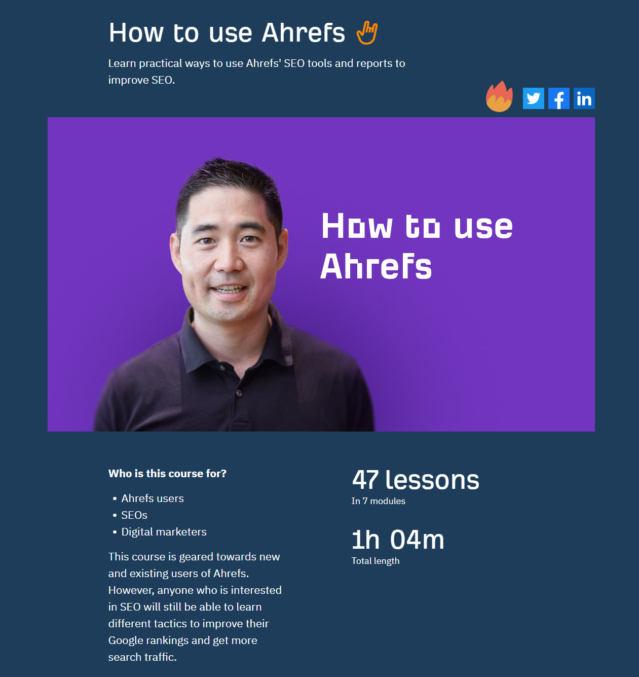 Ahrefs Academy.