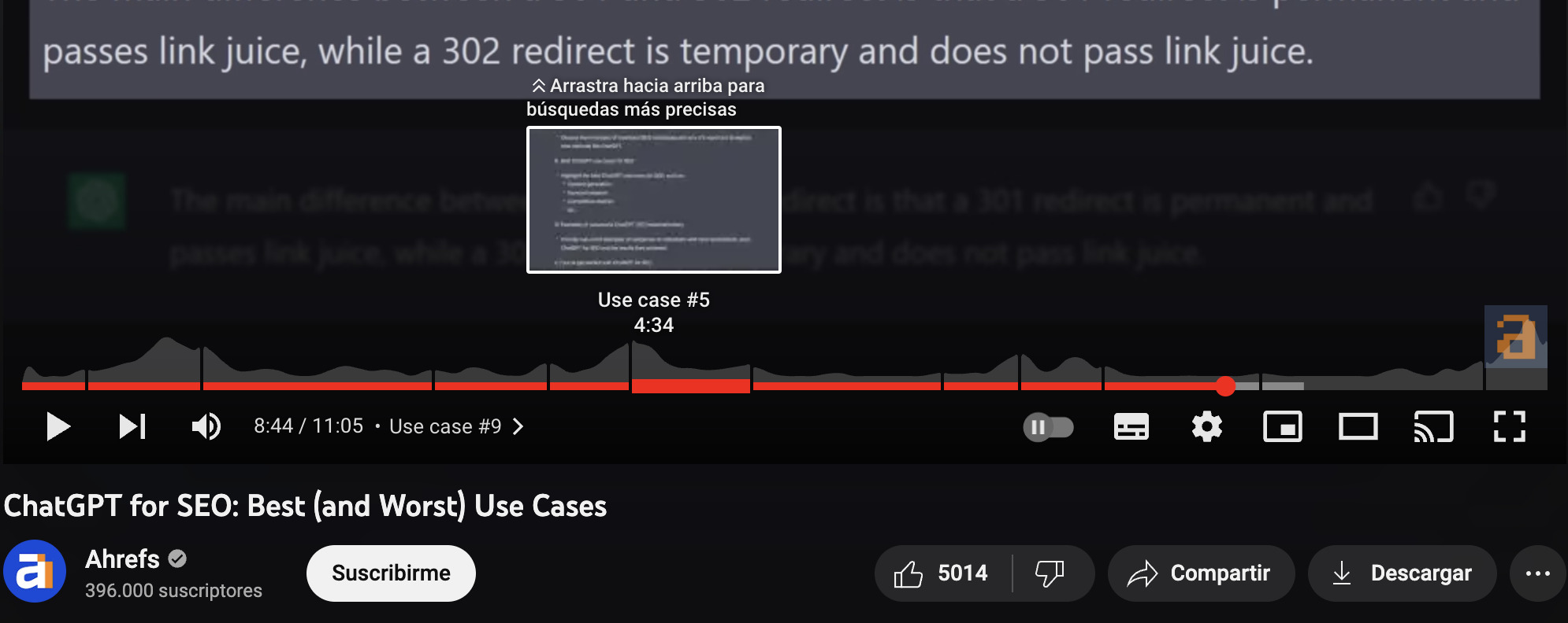 Gráficas de retención de vídeo en YouTube