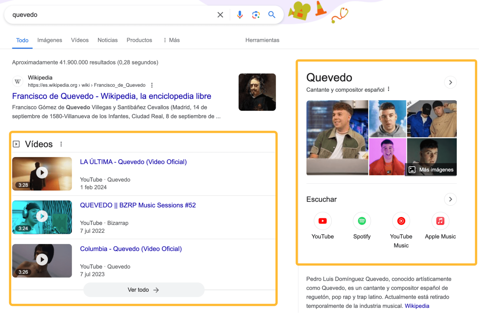 Resultados de búsqueda de Google para "Quevedo"