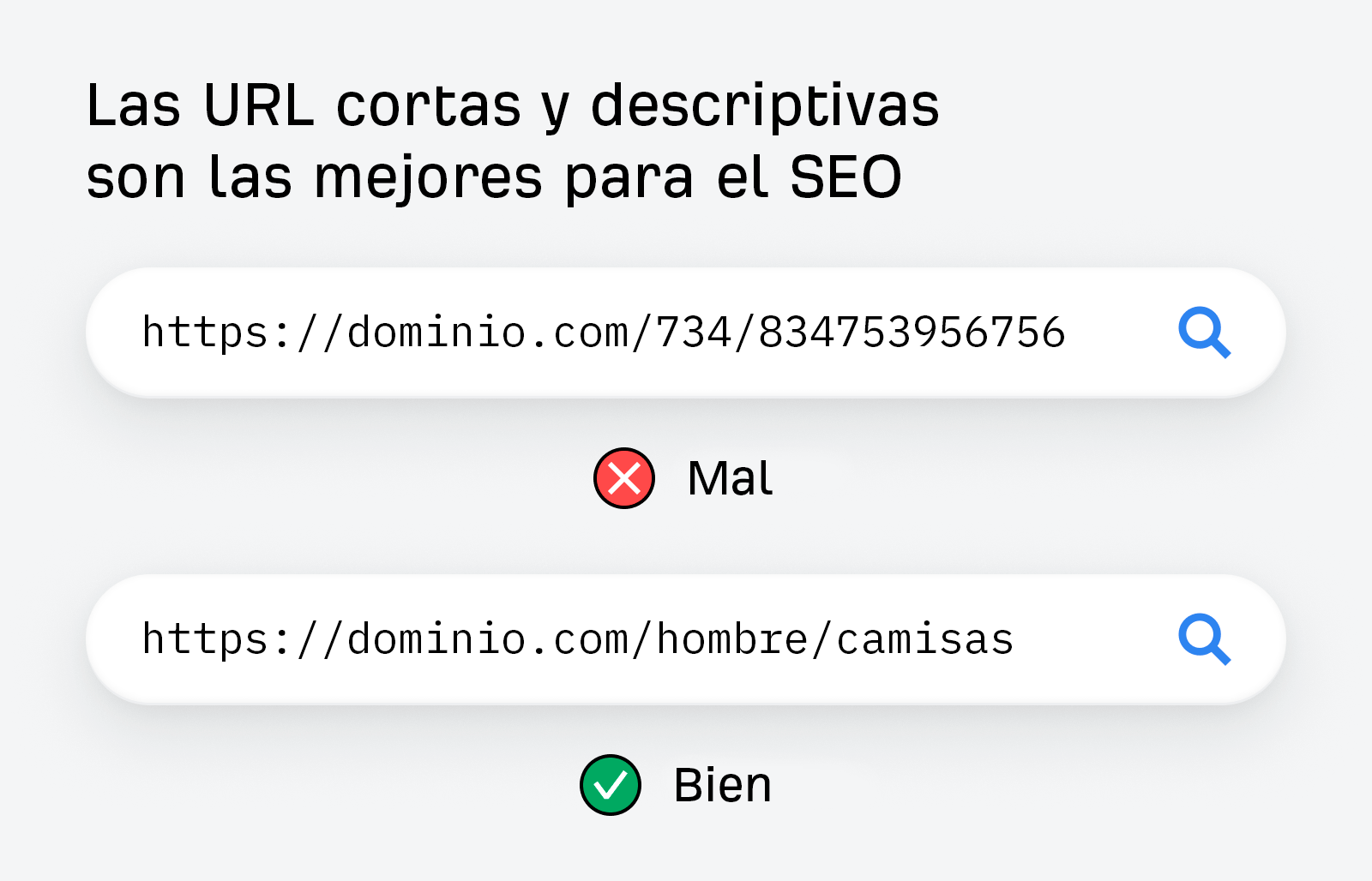 Las URL cortas y descriptivas son las mejores para el SEO