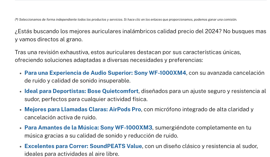 Recomendaciones para "mejor auricular"