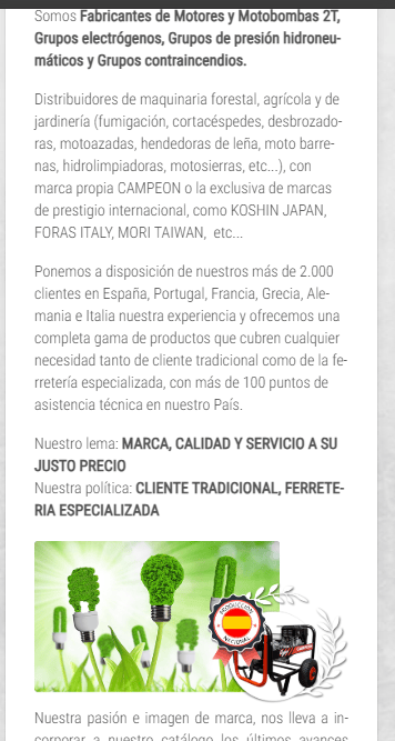 distribución de imágenes y texto en un formato vertical