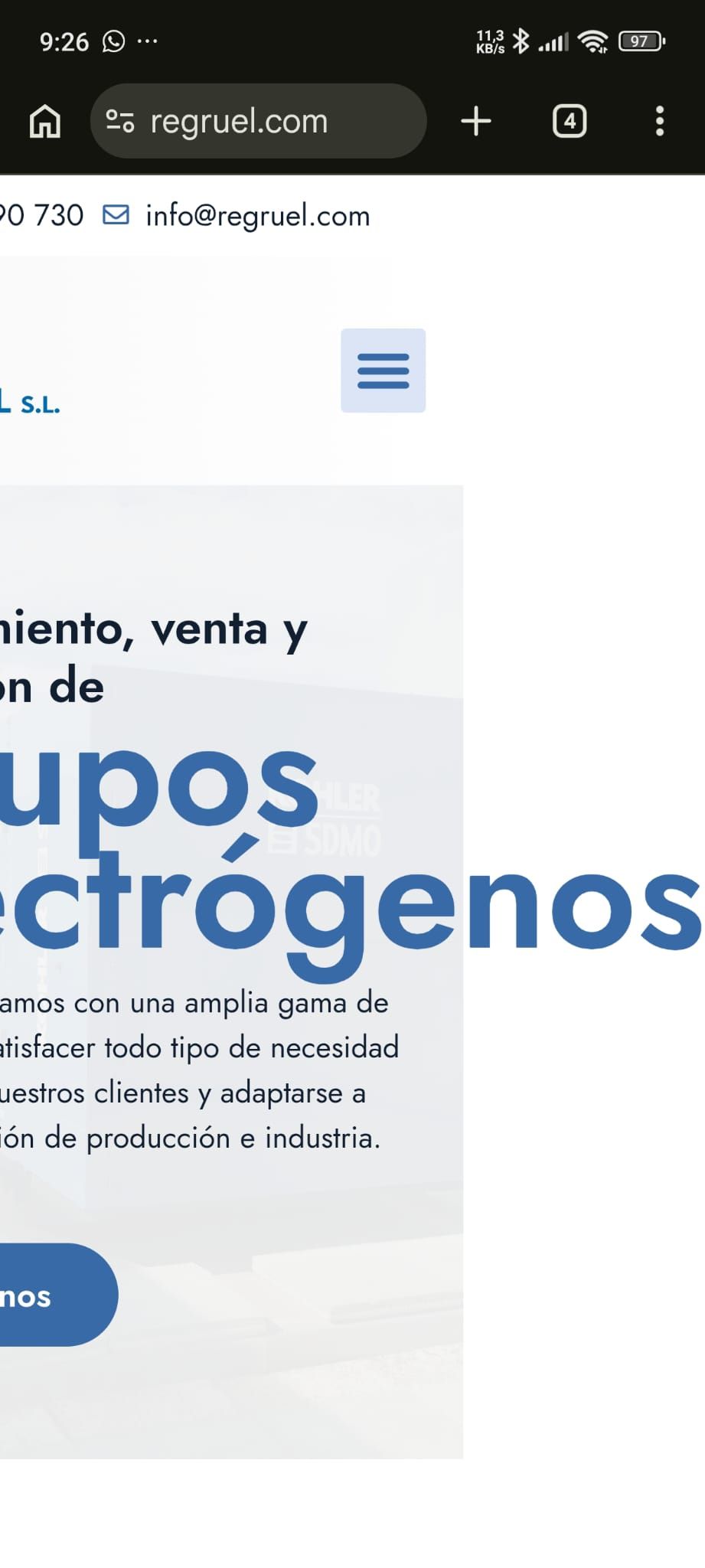 Web con un título mayor que el ancho del móvil