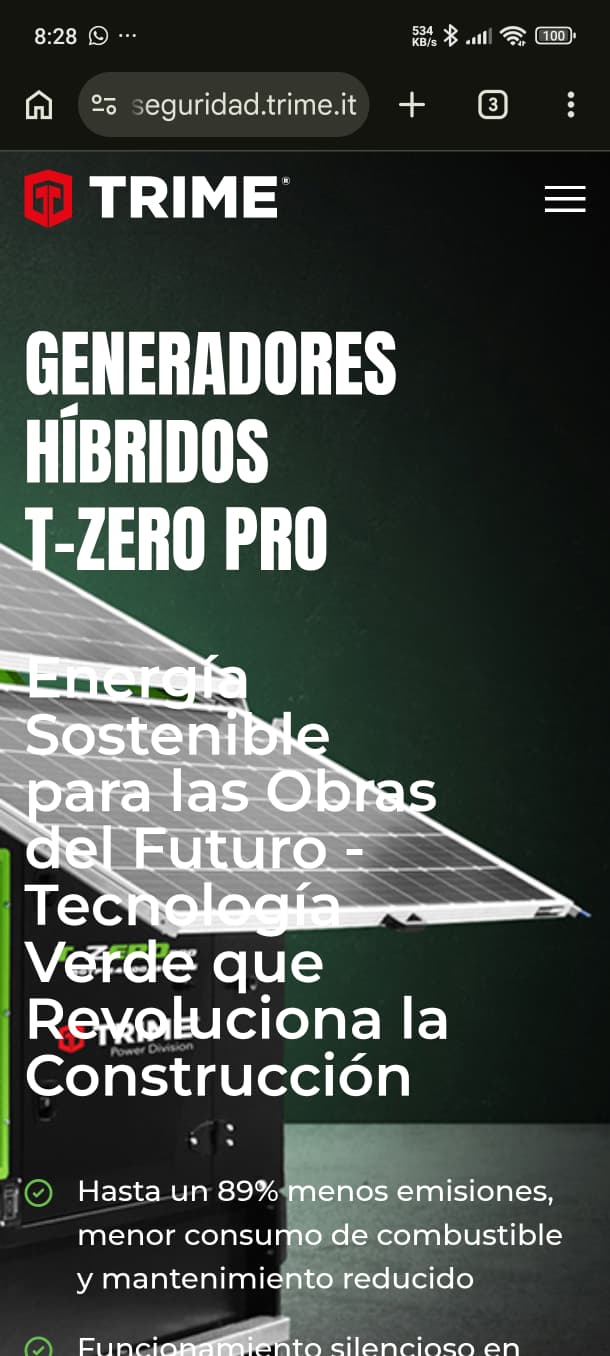 web donde el texto apenas se ve por la falta de contraste por la imagen de fondo y la forma en la que se ha solapado para móvil