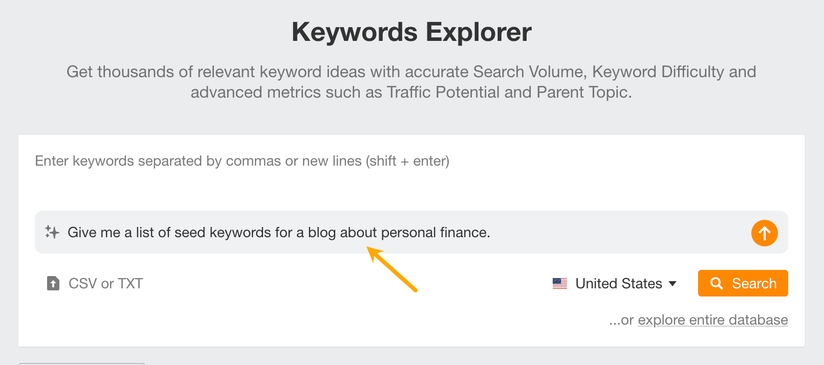 Keywords Explorer de Ahrefs.