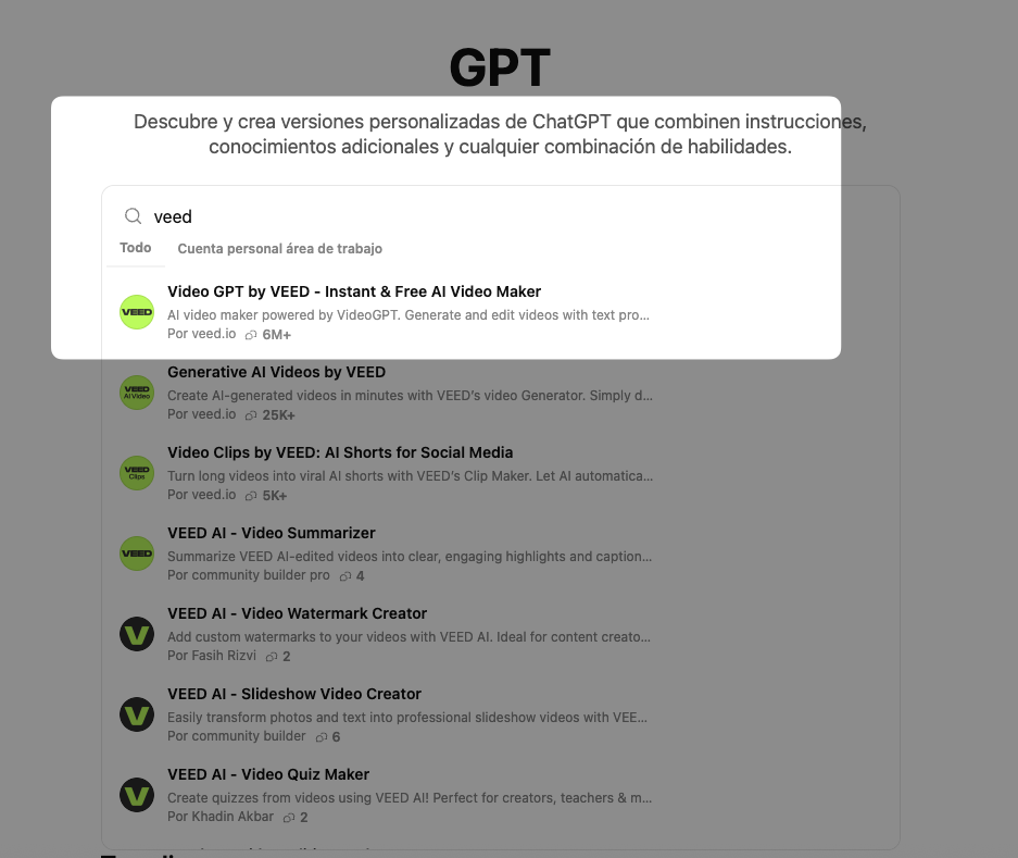 Veed.io en GPT