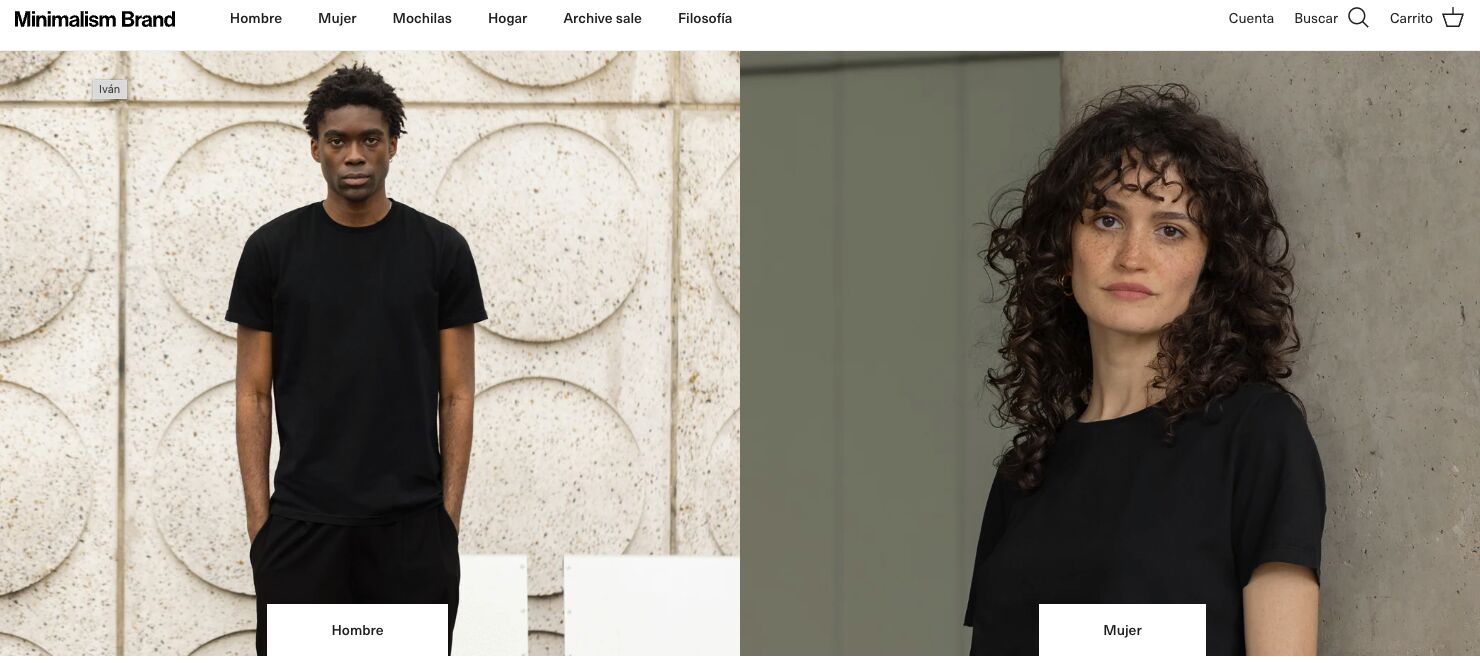 La web de Minimalism Brand