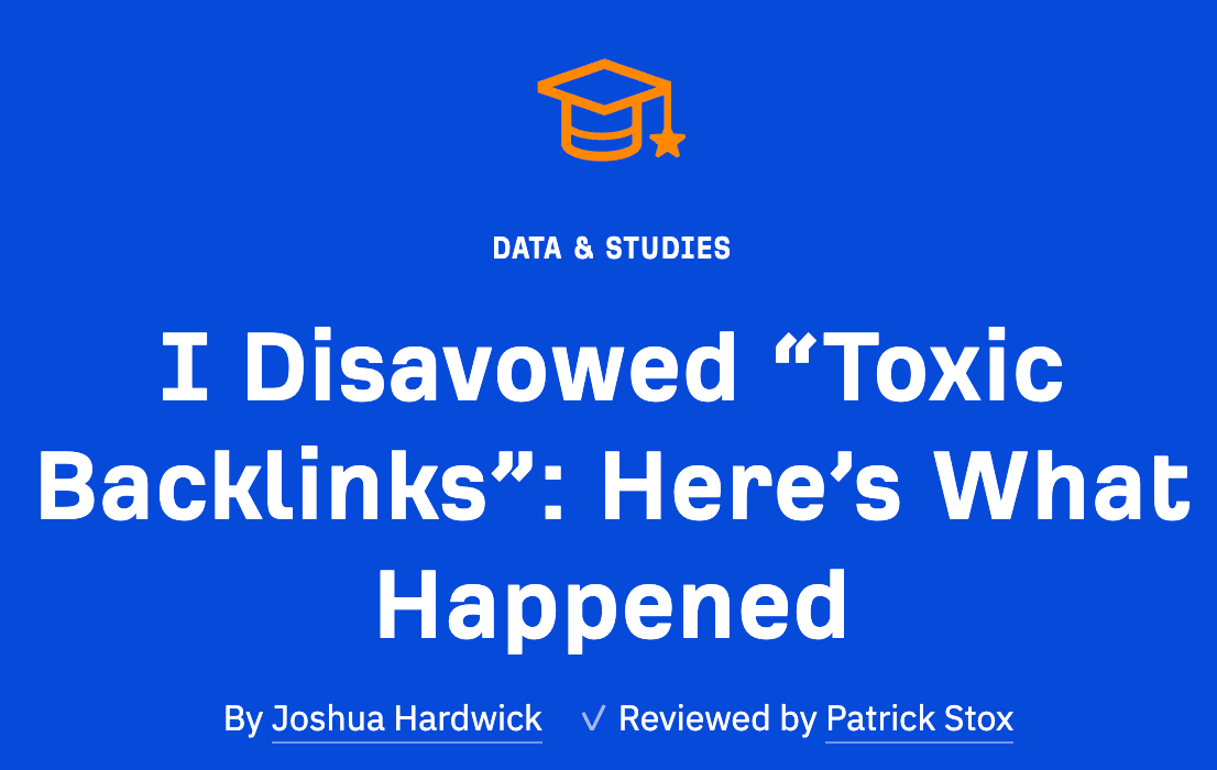 Ejemplo de un experimento en el blog de Ahrefs.