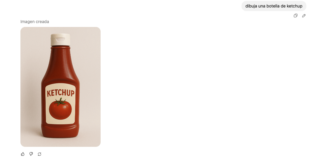 Botella de Ketchup con ChatGPT