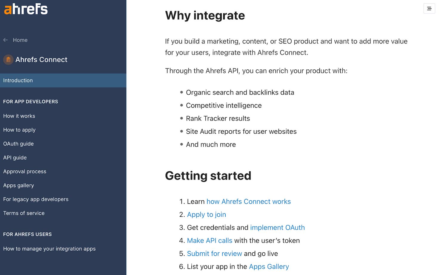 ahrefs connect