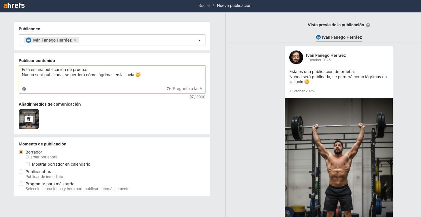 Añadiendo imagen a tu publicación de LinkedIn