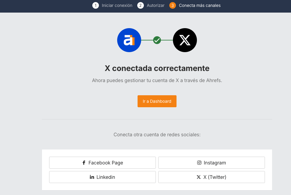 Conexión correcta