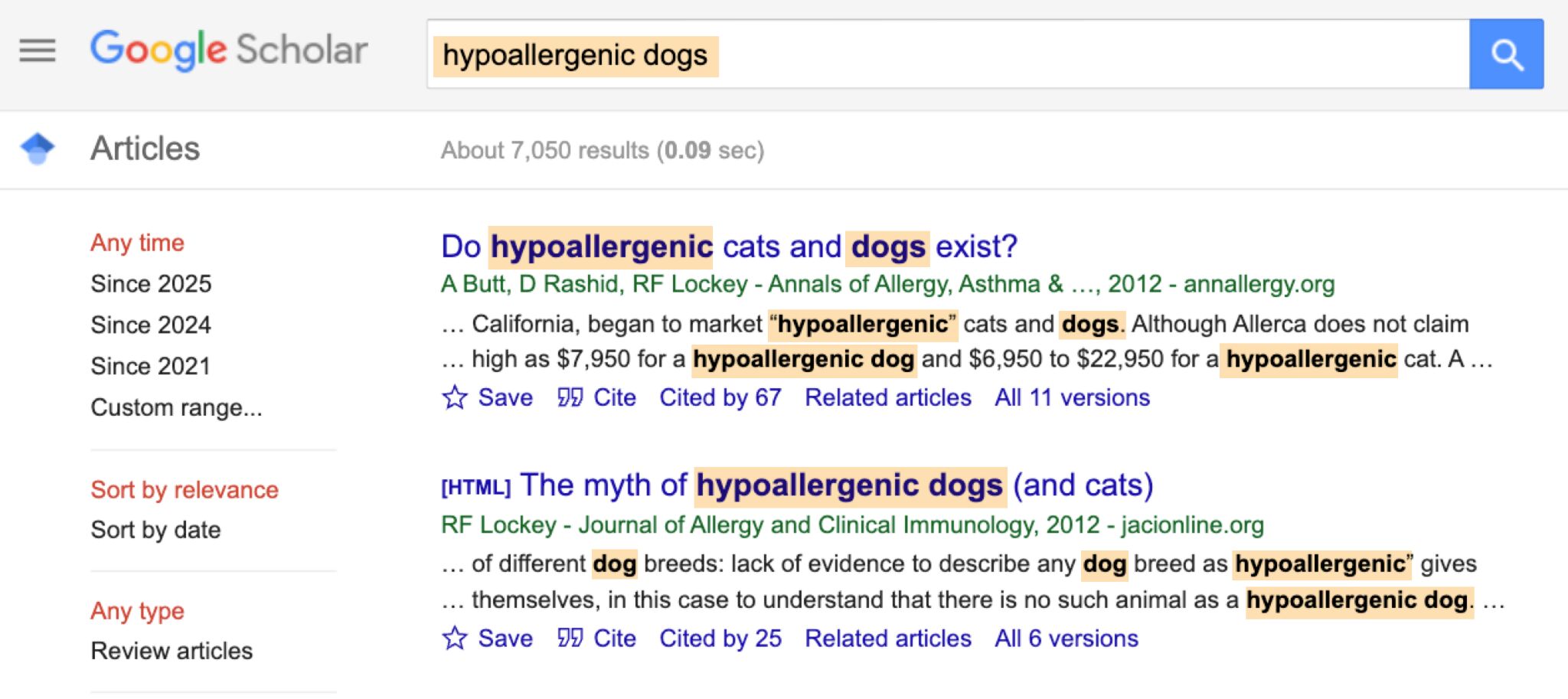 Ejemplo de búsqueda léxica utilizada en Google Scholar.