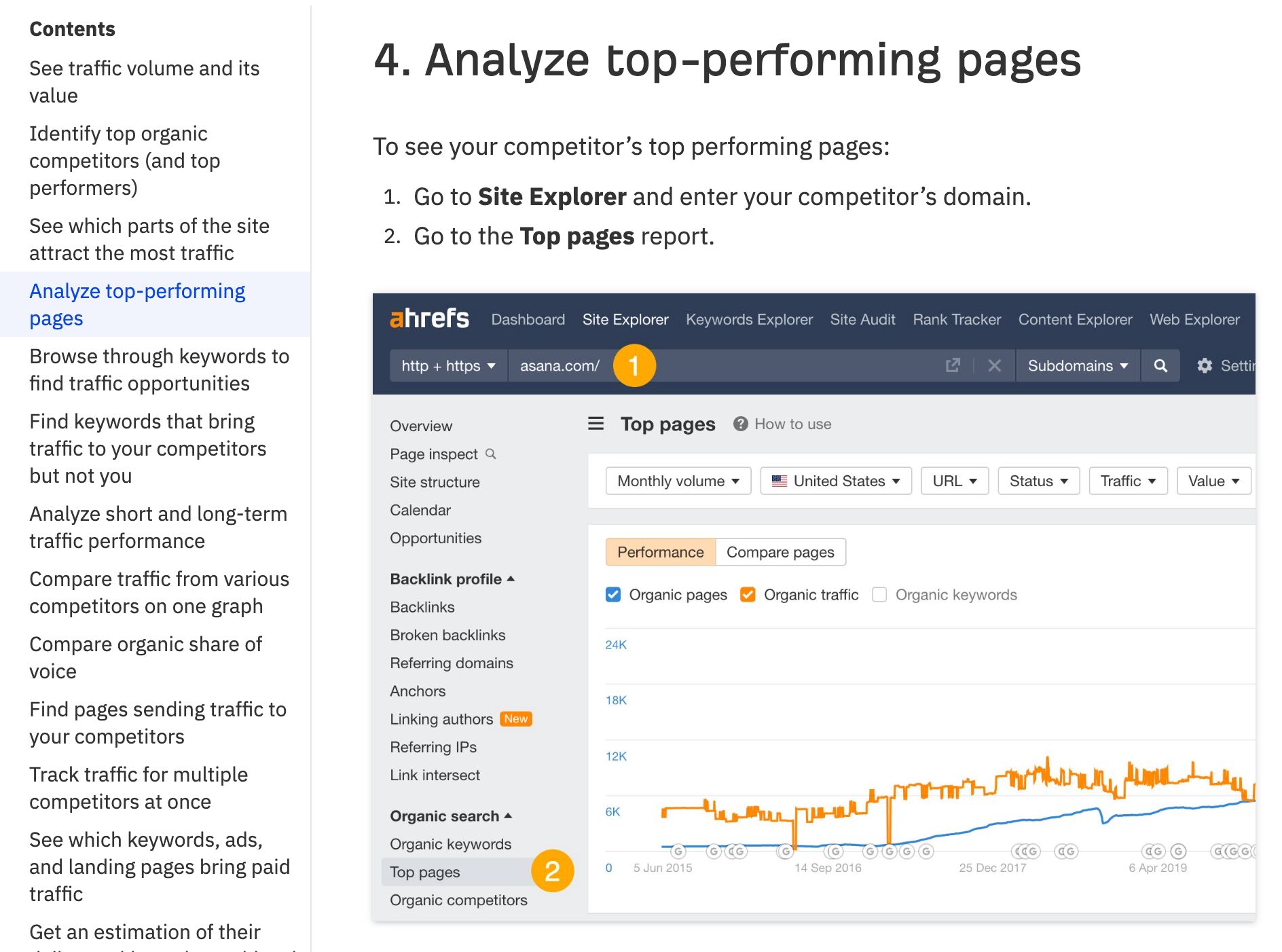 Ejemplo de contenido orientado al producto.