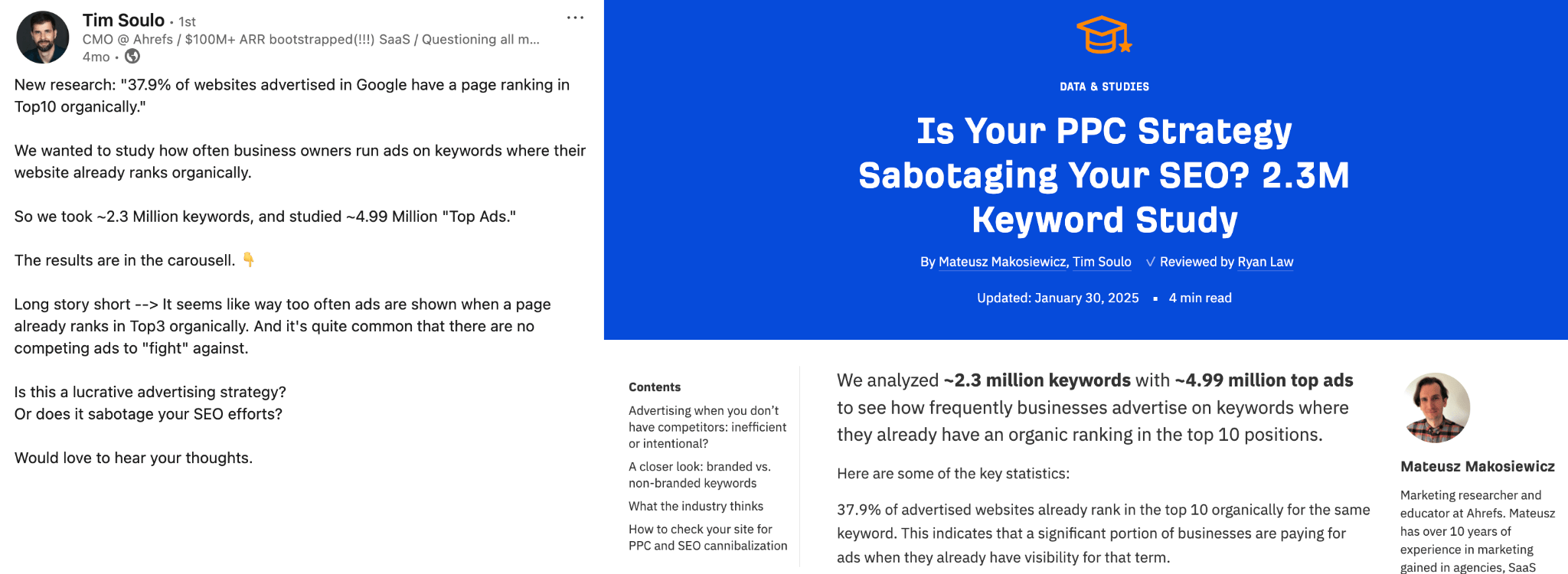 Ejemplo de reutilización de contenido.