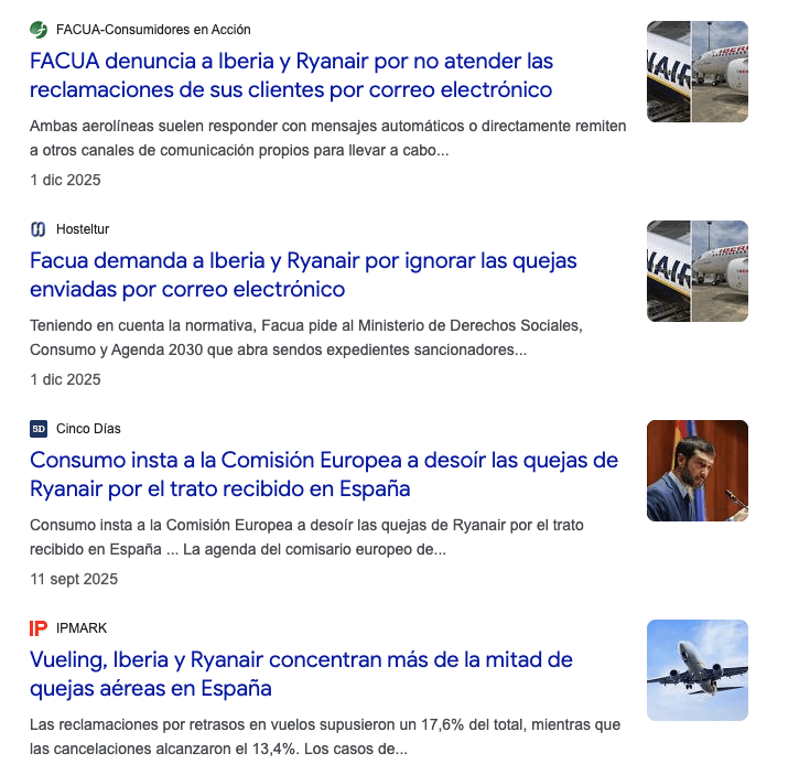Reclamaciones a Ryanair