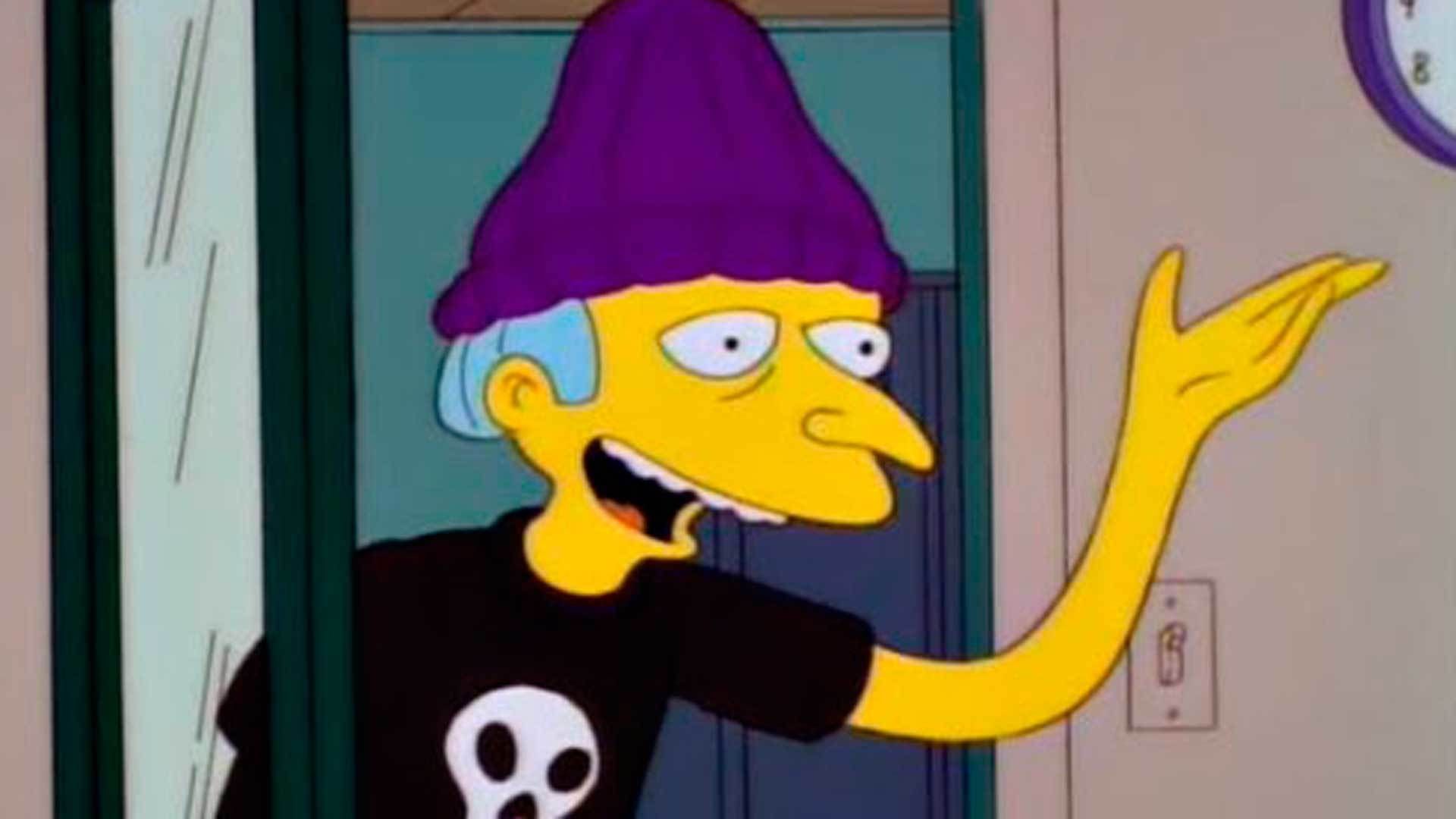 Señor Burns disfrazado de chaval