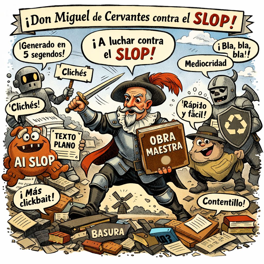 Cervantes luchando contra el slop