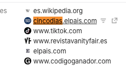 Cita de dominio de Cinco Días